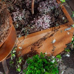 kruka i corten 50 x 50 cm kantstål jönköping